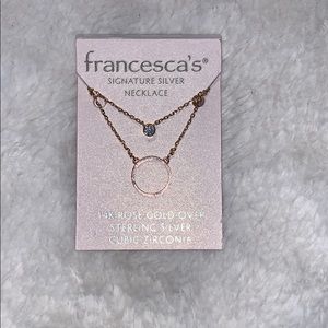14KRose Gold/Sterling Silver double layer necklace